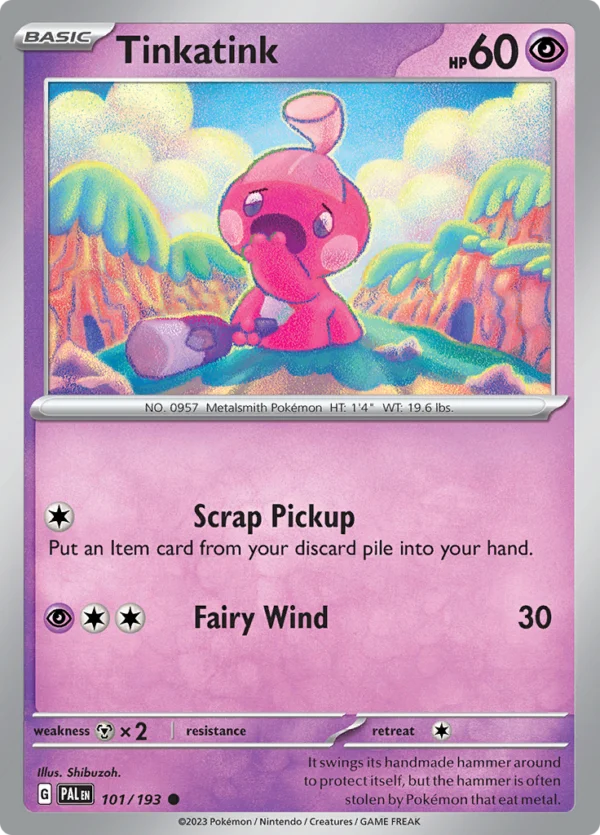 Pokémon TCG SV2: Paldea Evolved 101/193 Tinkatink Common Ungraded