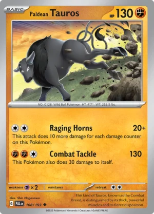 Pokémon TCG SV2: Paldea Evolved 108/193 Paldean Tauros Uncommon Ungraded