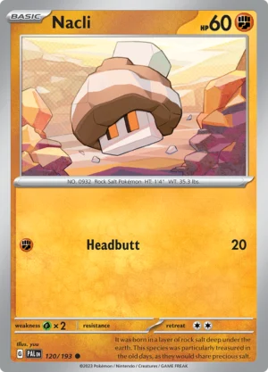 Pokémon TCG SV2: Paldea Evolved 120/193 Nacli Common Ungraded
