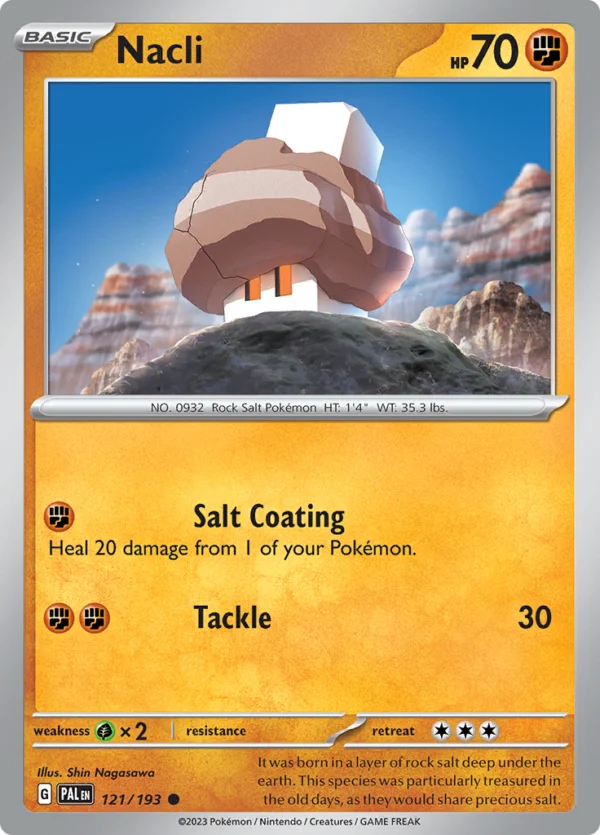 Pokémon TCG SV2: Paldea Evolved 121/193 Nacli Common Ungraded