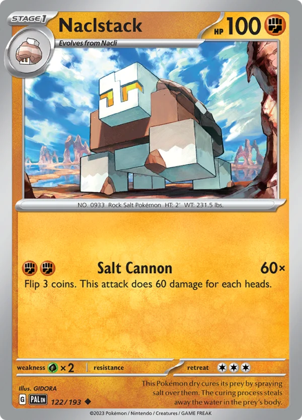 Pokémon TCG SV2: Paldea Evolved 122/193 Naclstack Uncommon Ungraded