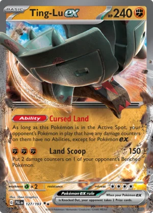 Pokémon TCG SV2: Paldea Evolved 127/193 Ting-Lu ex Double Rare Ungraded