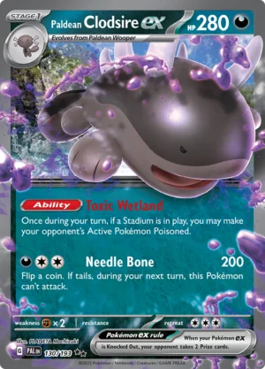 Pokémon TCG SV2: Paldea Evolved 130/193 Paldean Clodsire ex Double Rare Ungraded