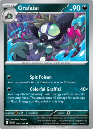 Pokémon TCG SV2: Paldea Evolved 146/193 Grafaiai Uncommon Ungraded