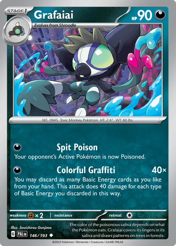 Pokémon TCG SV2: Paldea Evolved 146/193 Grafaiai Uncommon Ungraded