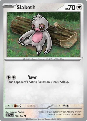 Pokémon TCG SV2: Paldea Evolved 160/193 Slakoth Common Ungraded
