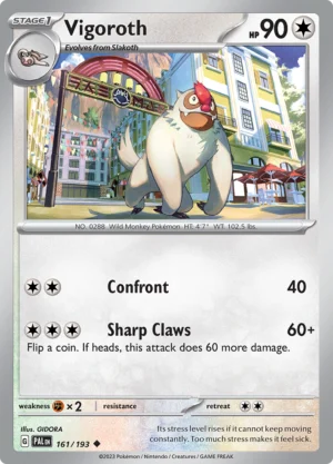 Pokémon TCG SV2: Paldea Evolved 161/193 Vigoroth Uncommon Ungraded