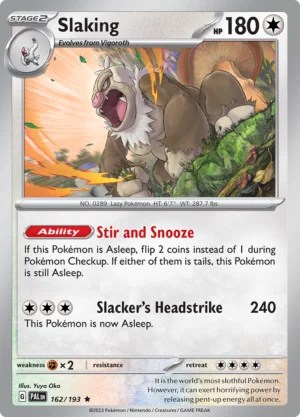 Pokémon TCG SV2: Paldea Evolved 162/193 Slaking Rare Ungraded