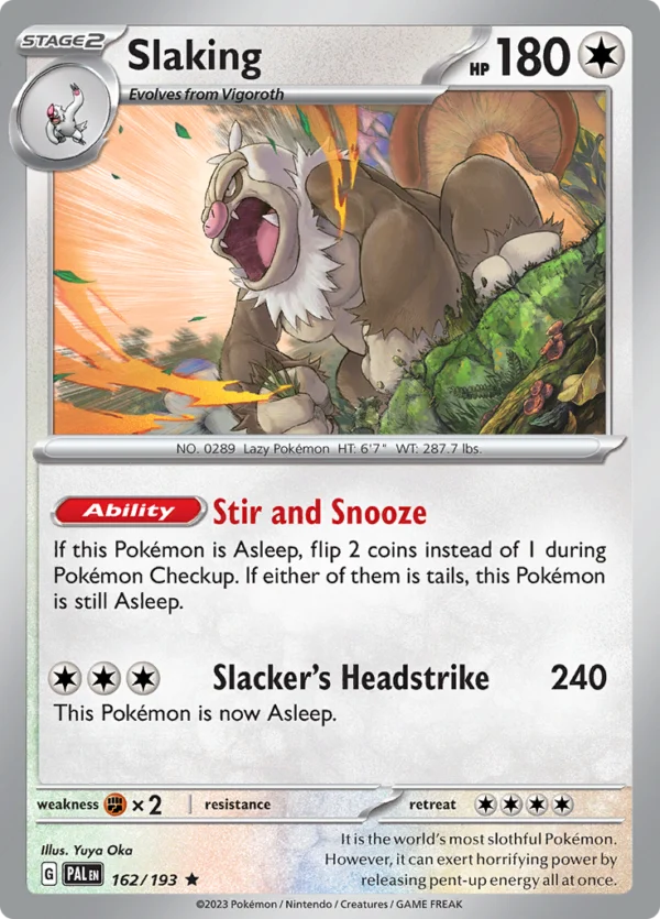 Pokémon TCG SV2: Paldea Evolved 162/193 Slaking Rare Ungraded