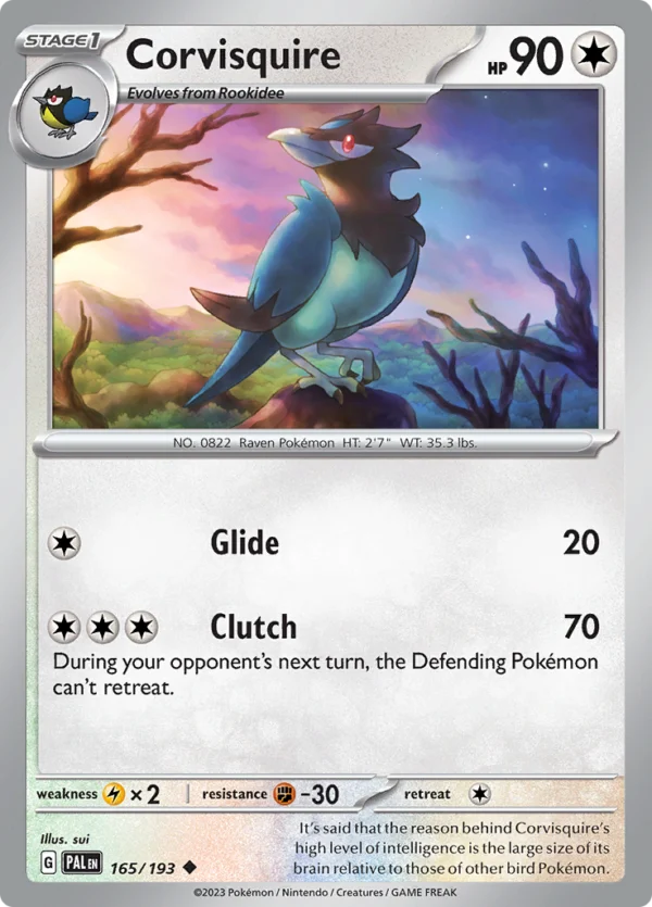 Pokémon TCG SV2: Paldea Evolved 165/193 Corvisquire Uncommon Ungraded
