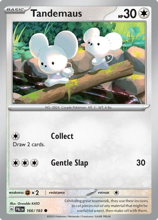 Pokémon TCG SV2: Paldea Evolved 166/193 Tandemaus Common Ungraded