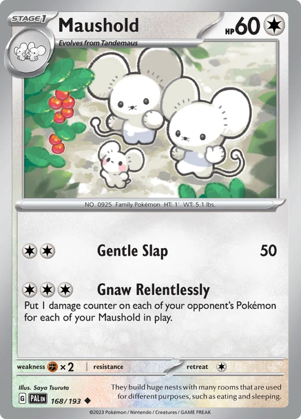 Pokémon TCG SV2: Paldea Evolved 168/193 Maushold Uncommon Ungraded