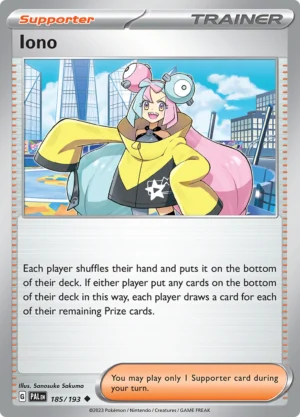 Pokémon TCG SV2: Paldea Evolved 185/193 Iono Uncommon Ungraded