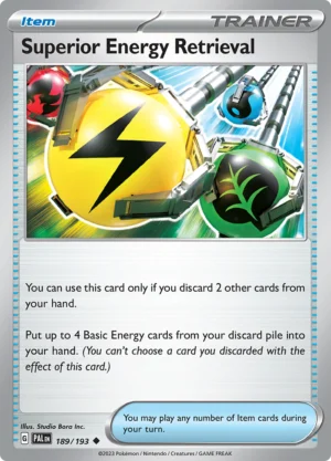 Pokémon TCG SV2: Paldea Evolved 189/193 Superior Energy Retrieval Uncommon Ungraded