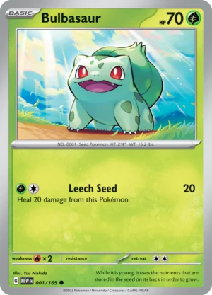 Pokémon TCG SV: Scarlet & Violet 151 001/165 Bulbasaur Common Ungraded