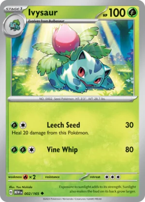 Pokémon TCG SV: Scarlet & Violet 151 002/165 Ivysaur Uncommon Ungraded
