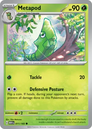 Pokémon TCG SV: Scarlet & Violet 151 011/165 Metapod Common Ungraded