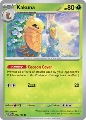 Pokémon TCG SV: Scarlet & Violet 151 014/165 Kakuna Common Ungraded