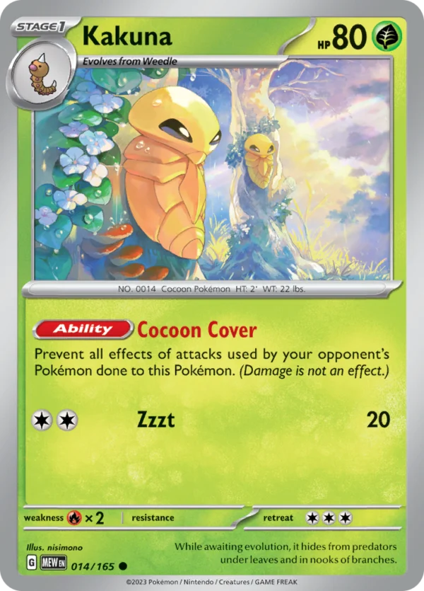 Pokémon TCG SV: Scarlet & Violet 151 014/165 Kakuna Common Ungraded