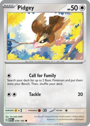 Pokémon TCG SV: Scarlet & Violet 151 016/165 Pidgey Common Ungraded