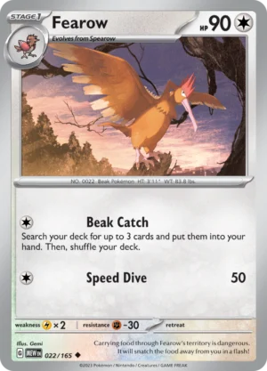 Pokémon TCG SV: Scarlet & Violet 151 022/165 Fearow Uncommon Ungraded