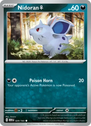 Pokémon TCG SV: Scarlet & Violet 151 029/165 Nidoran♀ Common Ungraded