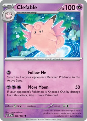 Pokémon TCG SV: Scarlet & Violet 151 036/165 Clefable Uncommon Ungraded