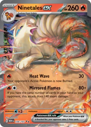 Pokémon TCG SV: Scarlet & Violet 151 038/165 Ninetales ex Double Rare Ungraded