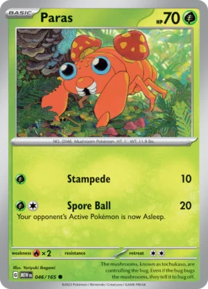 Pokémon TCG SV: Scarlet & Violet 151 046/165 Paras Common Ungraded