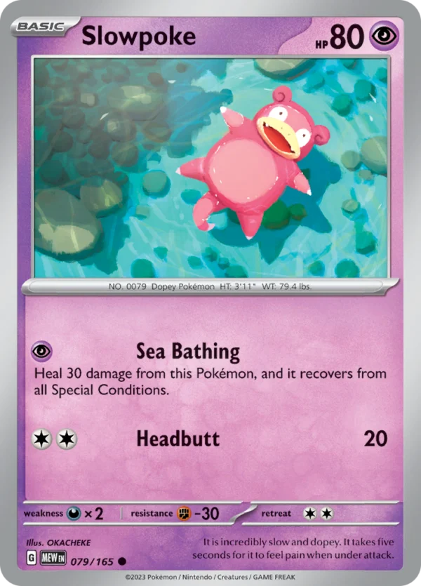 Pokémon TCG SV: Scarlet & Violet 151 079/165 Slowpoke Common Ungraded