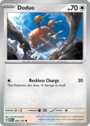 Pokémon TCG SV: Scarlet & Violet 151 084/165 Doduo Common Ungraded