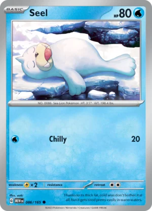 Pokémon TCG SV: Scarlet & Violet 151 086/165 Seel Common Ungraded