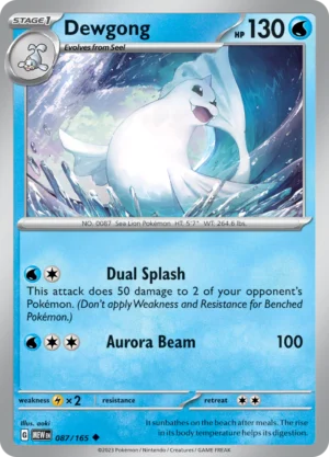 Pokémon TCG SV: Scarlet & Violet 151 087/165 Dewgong Uncommon Ungraded