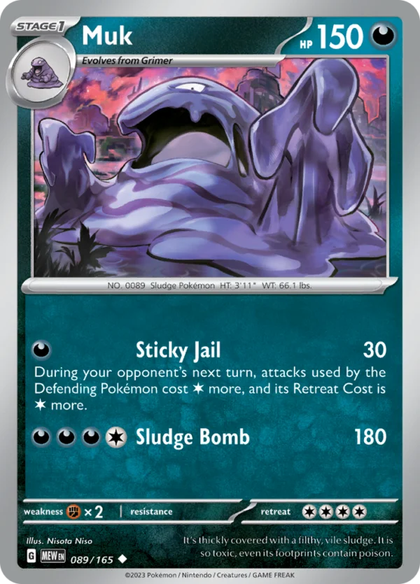 Pokémon TCG SV: Scarlet & Violet 151 089/165 Muk Uncommon Ungraded