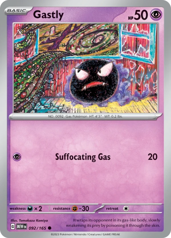 Pokémon TCG SV: Scarlet & Violet 151 092/165 Gastly Common Ungraded