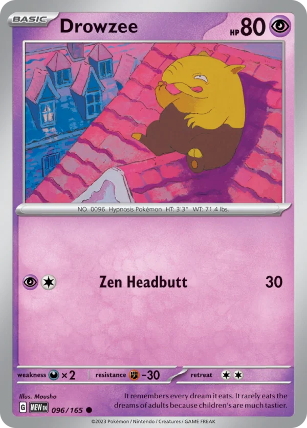 Pokémon TCG SV: Scarlet & Violet 151 096/165 Drowzee Common Ungraded
