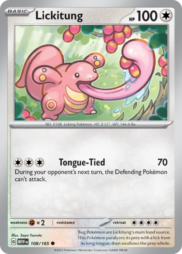 Pokémon TCG SV: Scarlet & Violet 151 108/165 Lickitung Common Ungraded