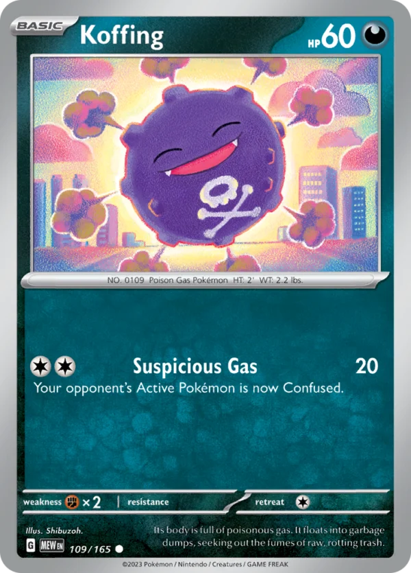 Pokémon TCG SV: Scarlet & Violet 151 109/165 Koffing Common Ungraded