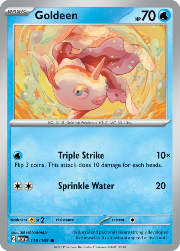 Pokémon TCG SV: Scarlet & Violet 151 118/165 Goldeen Common Ungraded