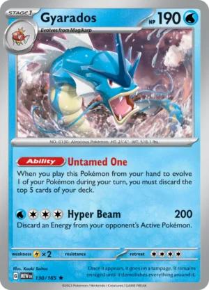 Pokémon TCG SV: Scarlet & Violet 151 130/165 Gyarados Rare Ungraded