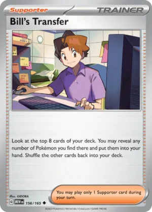 Pokémon TCG SV: Scarlet & Violet 151 156/165 Bill's Transfer Uncommon Ungraded
