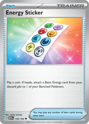 Pokémon TCG SV: Scarlet & Violet 151 159/165 Energy Sticker Uncommon Ungraded