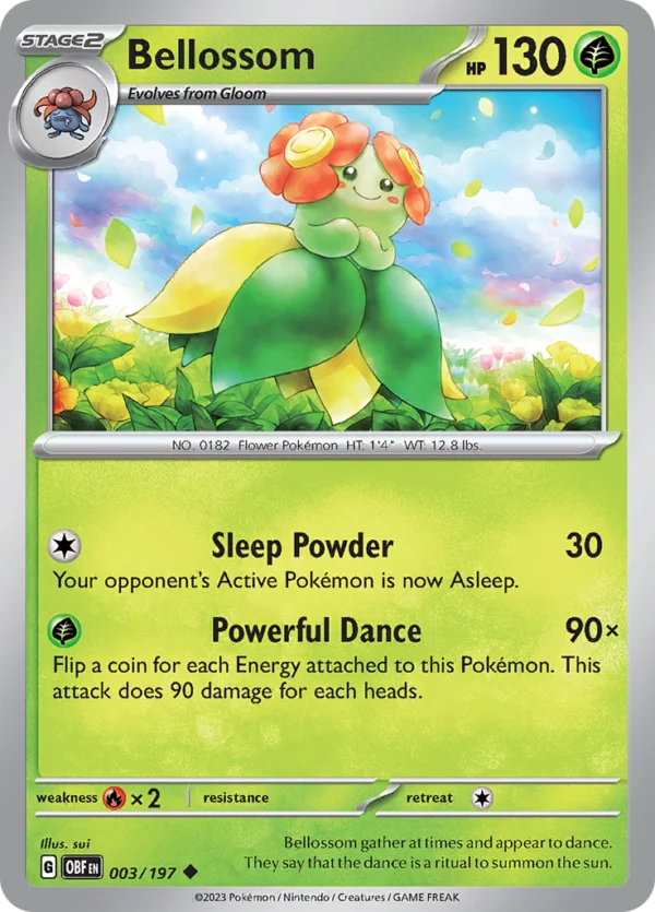 Pokémon TCG SV3: Obsidian Flames 003/197 Bellossom Uncommon Ungraded