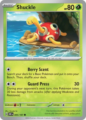 Pokémon TCG SV3: Obsidian Flames 005/197 Shuckle Common Ungraded
