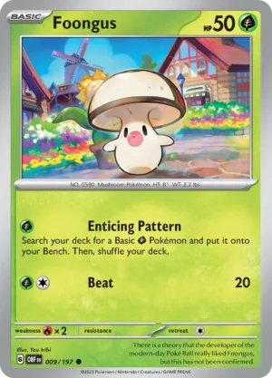 Pokémon TCG SV3: Obsidian Flames 009/197 Foongus Common Ungraded