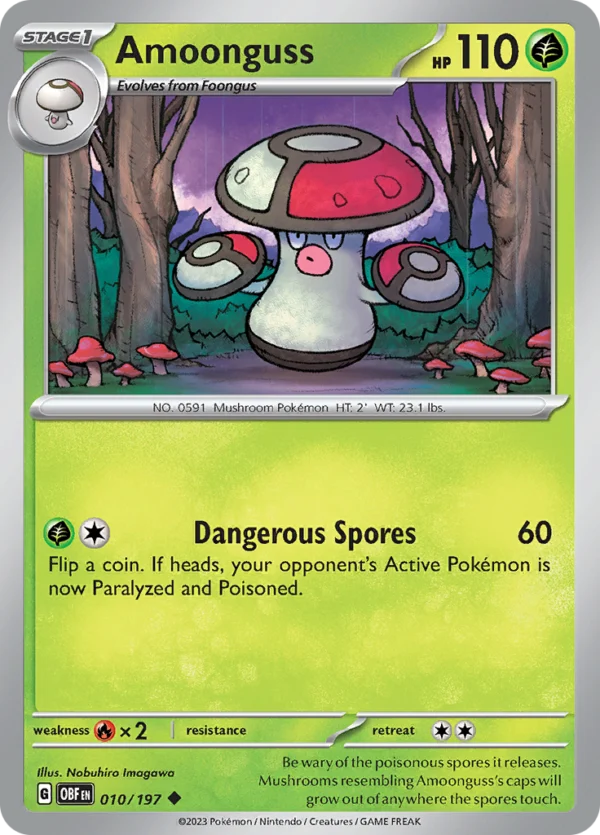 Pokémon TCG SV3: Obsidian Flames 010/197 Amoonguss Uncommon Ungraded