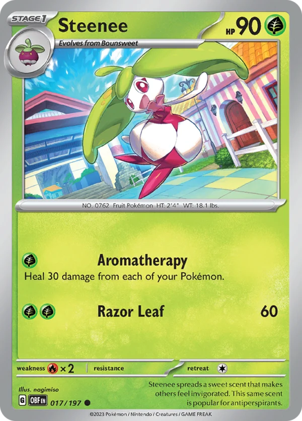 Pokémon TCG SV3: Obsidian Flames 017/197 Steenee Common Ungraded