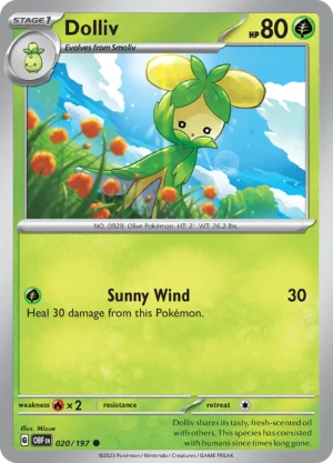 Pokémon TCG SV3: Obsidian Flames 020/197 Dolliv Common Ungraded