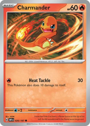 Pokémon TCG SV3: Obsidian Flames 026/197 Charmander Common Ungraded
