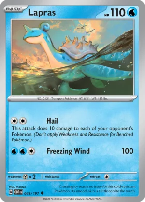Pokémon TCG SV3: Obsidian Flames 045/197 Lapras Uncommon Ungraded